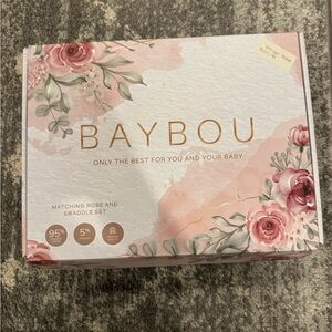 mommy and me Floral robe and swaddle  Set